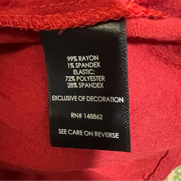 Red Smocked Chest Long Sleeve Blouse 💋 - Picture 5 of 5